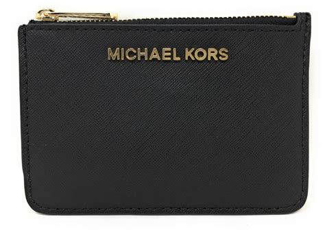 michael kors small wallet black|michael kors black zipper wallet.